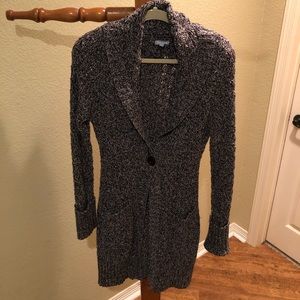 Long Dark Gray Sweater Cardigan